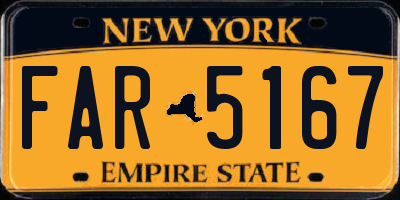 NY license plate FAR5167