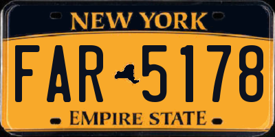 NY license plate FAR5178