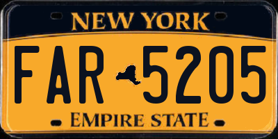 NY license plate FAR5205