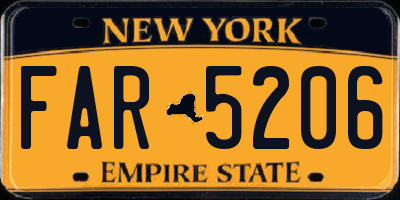 NY license plate FAR5206
