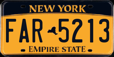 NY license plate FAR5213
