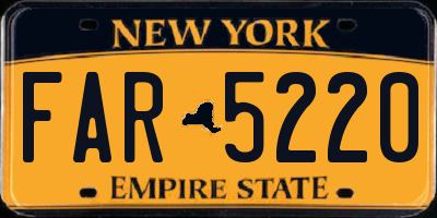 NY license plate FAR5220