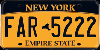 NY license plate FAR5222