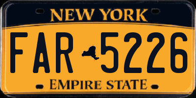 NY license plate FAR5226