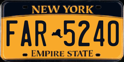 NY license plate FAR5240