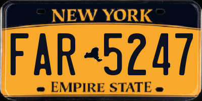NY license plate FAR5247