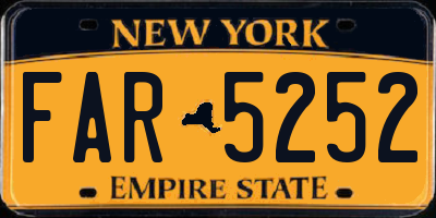 NY license plate FAR5252