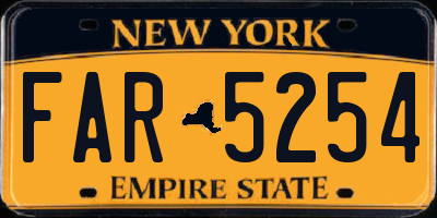 NY license plate FAR5254