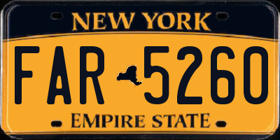NY license plate FAR5260