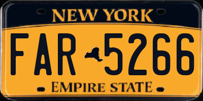 NY license plate FAR5266