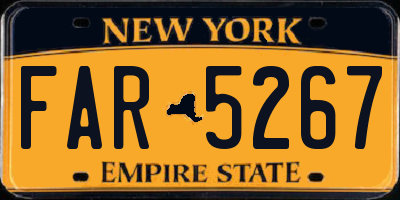 NY license plate FAR5267