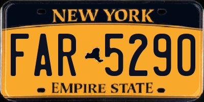NY license plate FAR5290