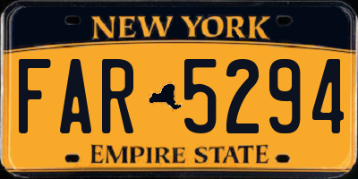 NY license plate FAR5294