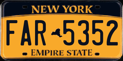 NY license plate FAR5352