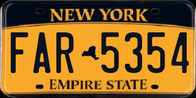 NY license plate FAR5354