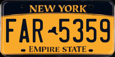 NY license plate FAR5359