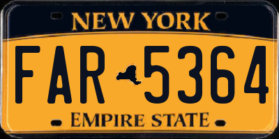 NY license plate FAR5364