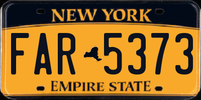 NY license plate FAR5373