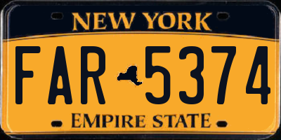 NY license plate FAR5374