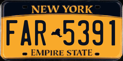 NY license plate FAR5391