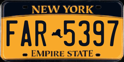 NY license plate FAR5397