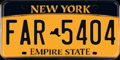 NY license plate FAR5404