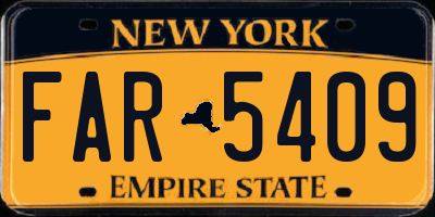 NY license plate FAR5409