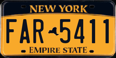 NY license plate FAR5411
