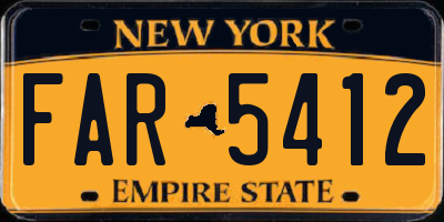 NY license plate FAR5412