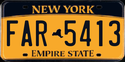NY license plate FAR5413