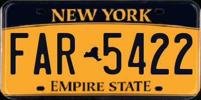 NY license plate FAR5422