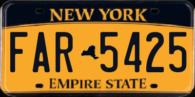 NY license plate FAR5425