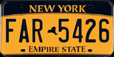 NY license plate FAR5426