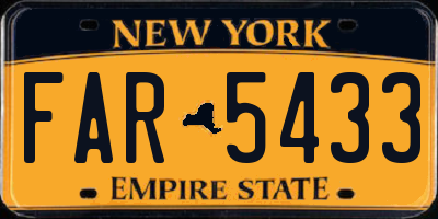NY license plate FAR5433