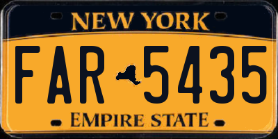 NY license plate FAR5435