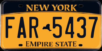 NY license plate FAR5437