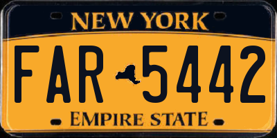 NY license plate FAR5442