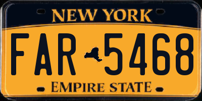 NY license plate FAR5468