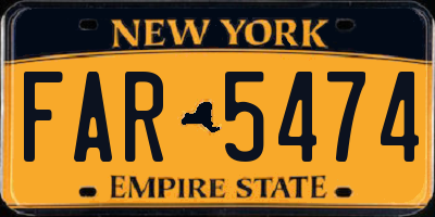 NY license plate FAR5474