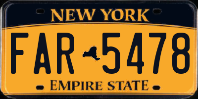 NY license plate FAR5478
