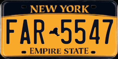 NY license plate FAR5547
