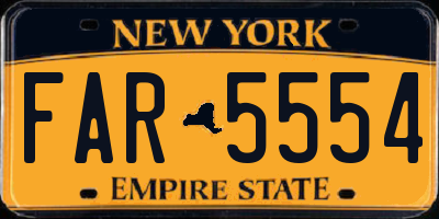 NY license plate FAR5554