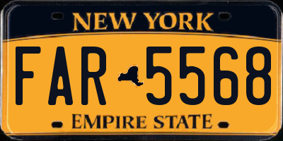 NY license plate FAR5568