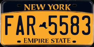 NY license plate FAR5583