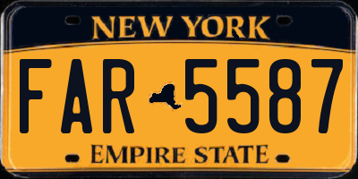 NY license plate FAR5587