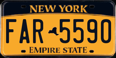 NY license plate FAR5590