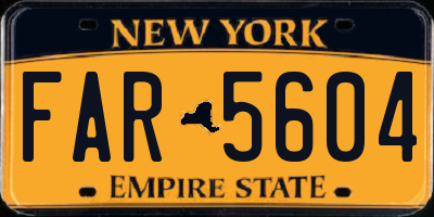 NY license plate FAR5604