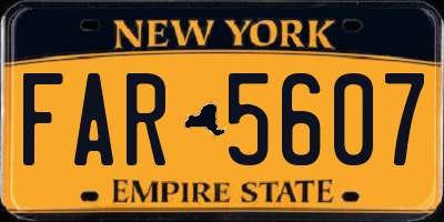NY license plate FAR5607