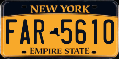 NY license plate FAR5610