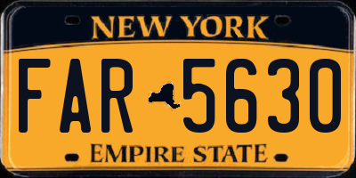 NY license plate FAR5630